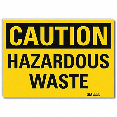 LYLE U41377RD10X7 Caution Sign 7inx10inReflective Sheeting