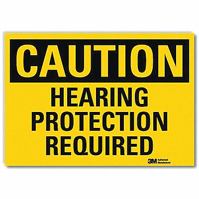 LYLE U41392RD14X10 Caution Sign 10x14in Reflective Sheeting