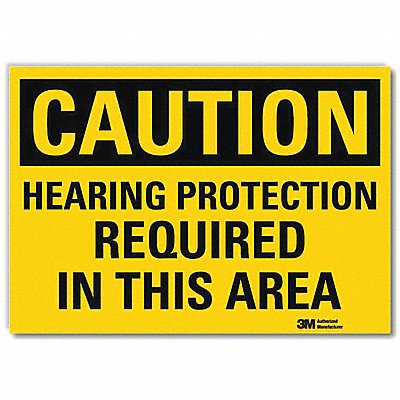 LYLE U41400RD10X7 Caution Sign 7inx10inReflective Sheeting