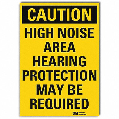 LYLE U41415RD10X14 Caution Sign 14x10in Reflective Sheeting