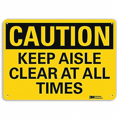 LYLE U41444RA10X7 Safety Sign 7 in x 10 in Aluminum