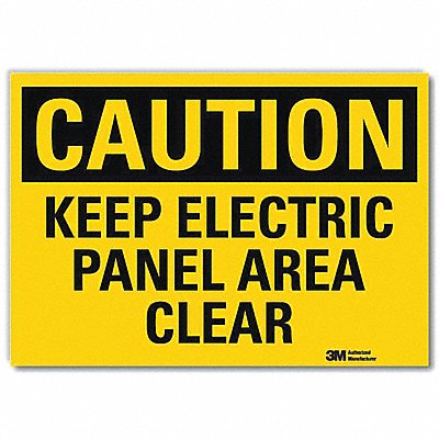 LYLE U41458RD14X10 Caution Sign 10x14in Reflective Sheeting
