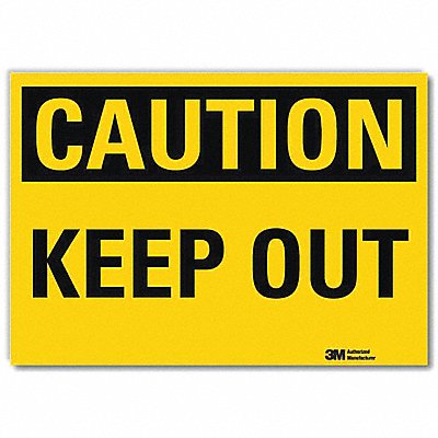 LYLE U41468RD10X7 Safety Sign 7 in x 10 in Reflective Sheeting