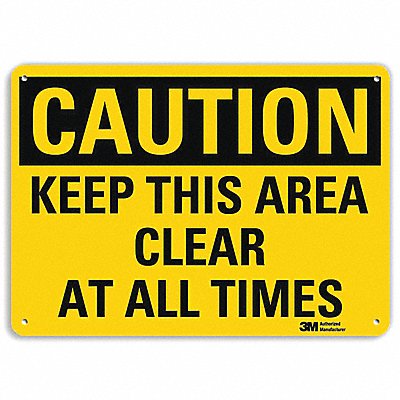 LYLE U41471RA10X7 Safety Sign 7 in x 10 in Aluminum