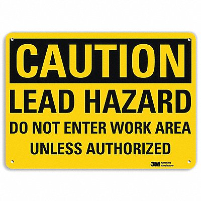 LYLE U41485RA10X7 Safety Sign 7 in x 10 in Aluminum