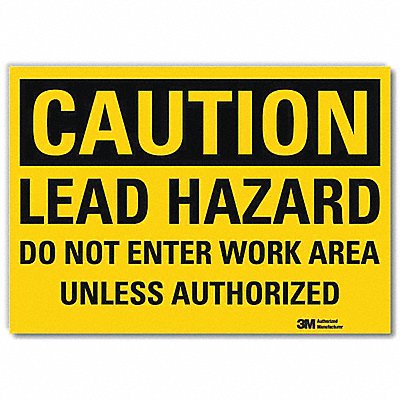 LYLE U41485RD14X10 Caution Sign 10x14in Reflective Sheeting