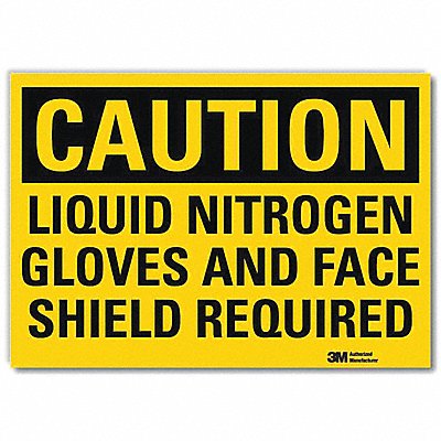 LYLE U41489RD14X10 Caution Sign 10x14in Reflective Sheeting