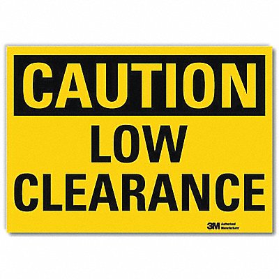 LYLE U41512RD10X7 Safety Sign 7inx10in Reflective Sheeting