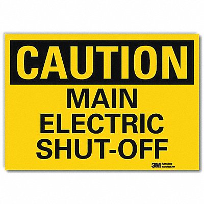 LYLE U41522RD10X7 Caution Sign 7x10in Reflective Sheeting