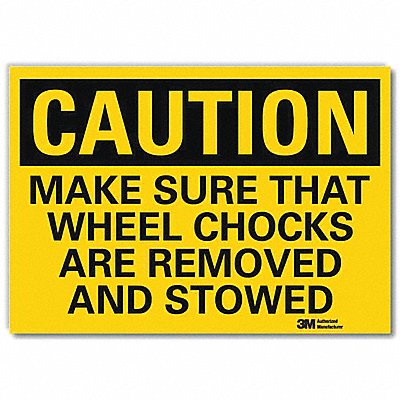 LYLE U41524RD14X10 Safety Sign 10 in x 14 in Reflective Sheeting