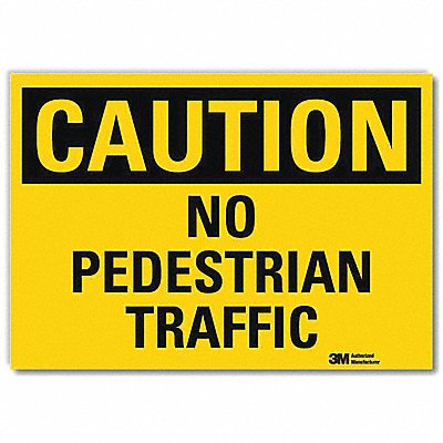 LYLE U41543RD7X5 Rflctv Pedestrian Traffic Lbl 5x7in