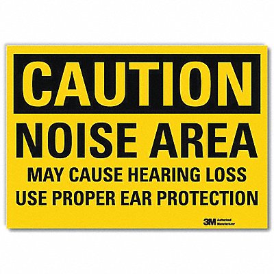 LYLE U41556RD10X7 Caution Sign 7 in x 10 in Reflective Sheeting