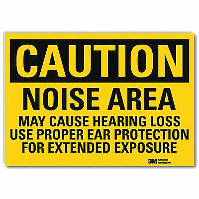 LYLE U41557RD14X10 Caution Sign 10in x 14in Reflective Sheeting