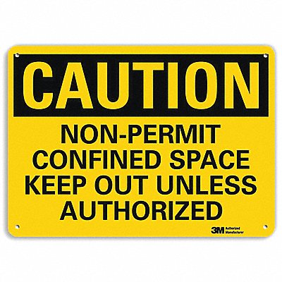 LYLE U41559RA10X7 Safety Sign 7 in x 10 in Aluminum