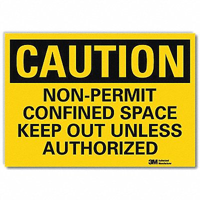 LYLE U41559RD14X10 Caution Sign 10x14in Reflective Sheeting