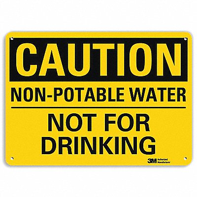LYLE U41561RA10X7 Safety Sign 7 in x 10 in Aluminum