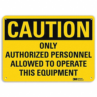 LYLE U41565RA14X10 Safety Sign 10 in x 14 in Aluminum