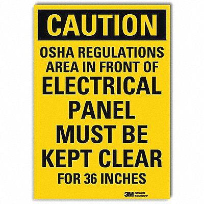 LYLE U41572RD7X10 Caution Sign 10inx7inReflective Sheeting