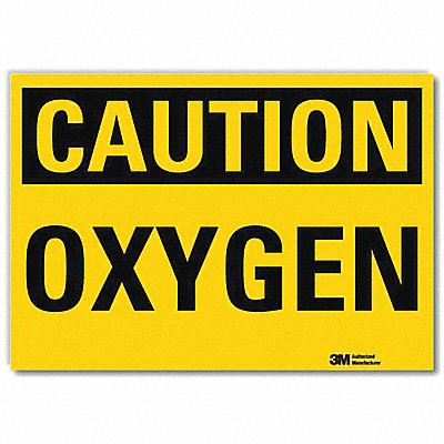 LYLE U41582RD14X10 Caution Sign 10x14in Reflective Sheeting