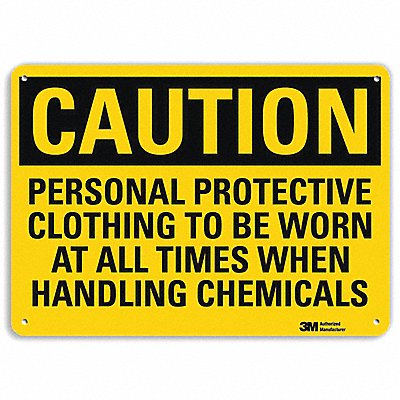 LYLE U41588NP14X10 Caution Sign 10 inx14 in Plastic