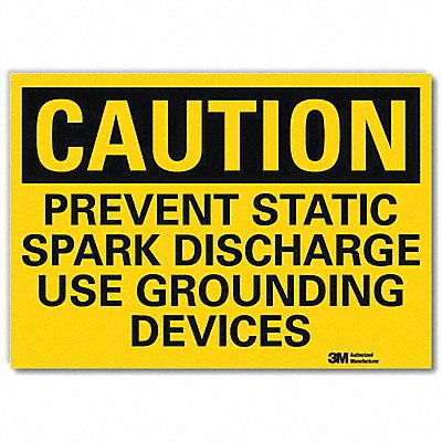 LYLE U41607RD14X10 Caution Sign 10in x 14in Reflective Sheeting