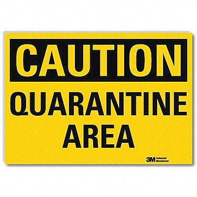 LYLE U41614RD14X10 Caution Sign 10x14in Reflective Sheeting