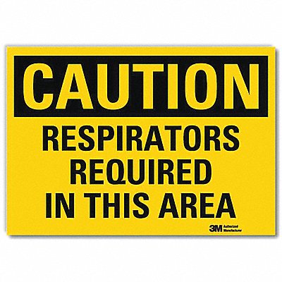 LYLE U41629RD14X10 Caution Sign 10x14in Reflective Sheeting