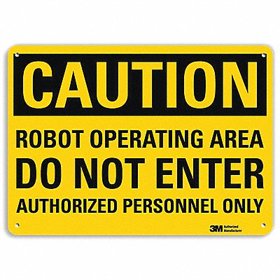 LYLE U41634NP14X10 Caution Sign 10 inx14 in Plastic