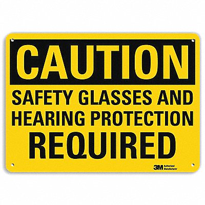 LYLE U41641RA10X7 Safety Sign 7 in x 10 in Aluminum
