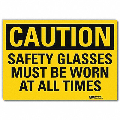 LYLE U41645RD7X5 Caution Sign 5 in x 7 in Reflective Sheeting