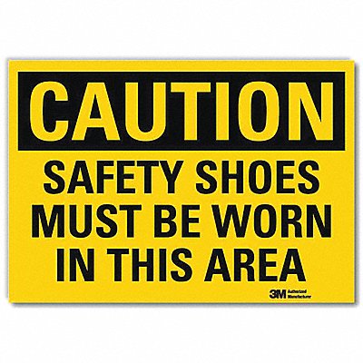 LYLE U41658RD10X7 Caution Sign 7 in x 10 in Reflective Sheeting