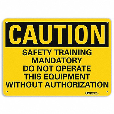 LYLE U41662NA10x7 Caution Sign 7 in x 10 in Aluminum