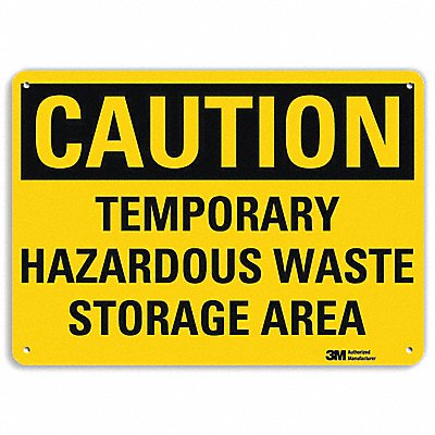 LYLE U41696NA14x10 Caution Sign 10 in x 14 in Aluminum