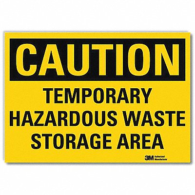 LYLE U41696RD10X7 Caution Sign 7 in x 10 in Reflective Sheeting