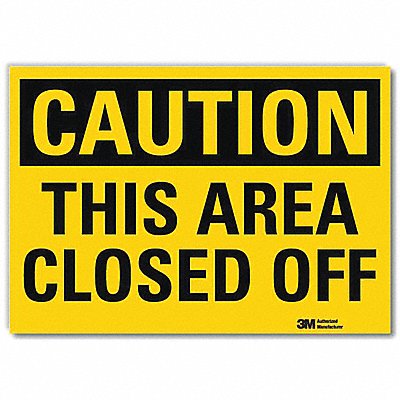 LYLE U41703RD14X10 Safety Sign 10x14in Reflective Sheeting