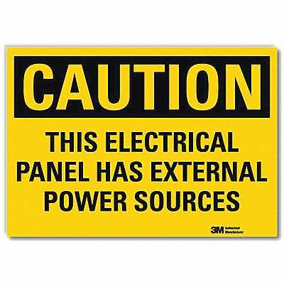 LYLE U41707RD14X10 Caution Sign 10in x 14in Reflective Sheeting