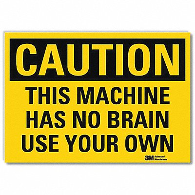 LYLE U41710RD7X5 Safety Sign 5inx7in Reflective Sheeting