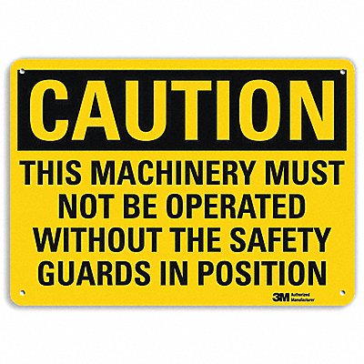 LYLE U41718RA10X7 Safety Sign 7 in x 10 in Aluminum