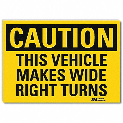 LYLE U41726RD14X10 Rflctv Traffic Safety Lbl 10x14in Plastc