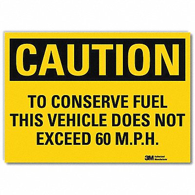 LYLE U41733RD7X5 Rflct Traffic Safety Lbl 5x7in Plastic