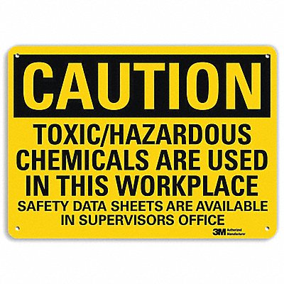 LYLE U41734RA10X7 Caution Sign 7 in x 10 in Aluminum