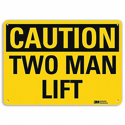 LYLE U41740RA10X7 Safety Sign 7 in x 10 in Aluminum