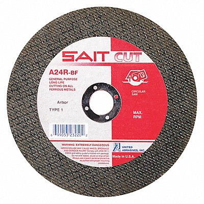 UNITED ABRASIVES-SAIT 23100 Abrasive Cut Off Wheel 7/8 Connect. A24R