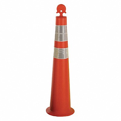 GRAINGER 037704264OW Channelizer Cone with Collar 42inH Ornge