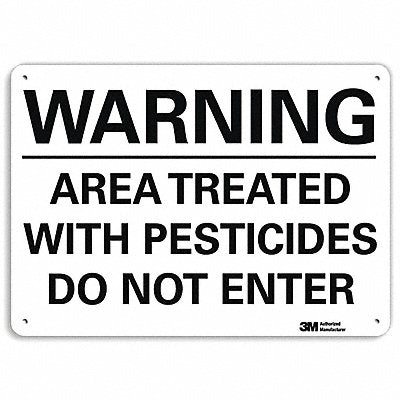LYLE U61001NA14x10 Warning Sign 10 in x 14 in Aluminum