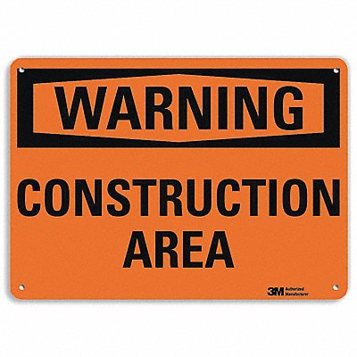 LYLE U61044NA14x10 Warning Sign 10 in x 14 in Aluminum