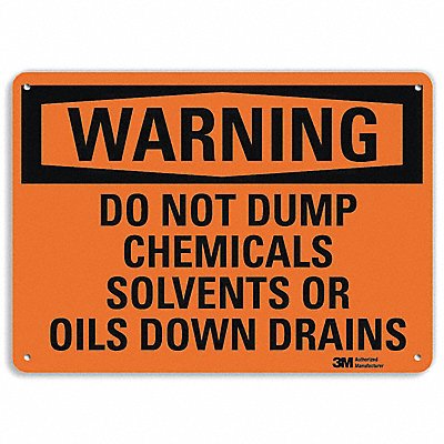 LYLE U61055NA10x7 Warning Sign 7 in x 10 in Aluminum