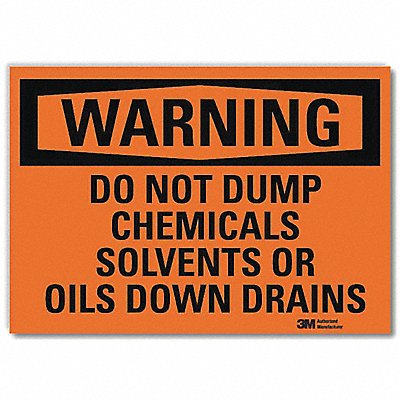 LYLE U61055RD7X5 Warning Sign 5inx7in Reflective Sheeting