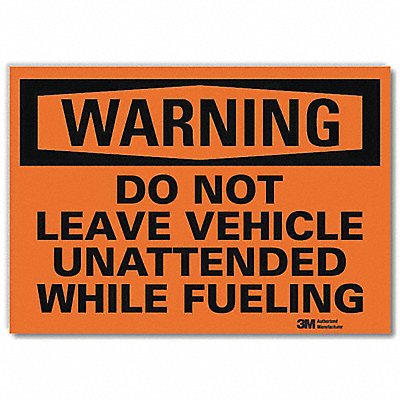 LYLE U61060RD7X5 Warning Sign 5 in x 7 in Reflective Sheeting