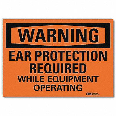 LYLE U61072RD14X10 Warning Sign 10in x 14in Reflective Sheeting